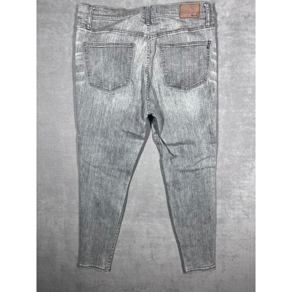 Madewell Skinny Jeans Women 32 Gray Denim High-Rise Medium Wash 5-Pockets Preppy - Picture 2 of 9